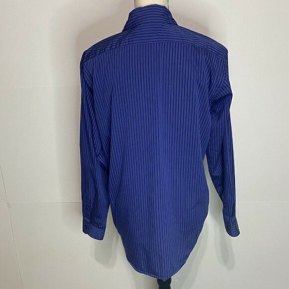 Lauren Ralph Lauren LRL Sz 8 Blue Striped Button-Up Shirt - Picture 5 of 6